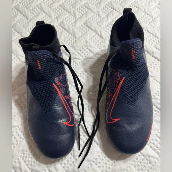 Nike Phantom VSN Acandemy DF FG Navy Blue Red Cleats Youth Size 4 Outdoors - Picture 5 of 10